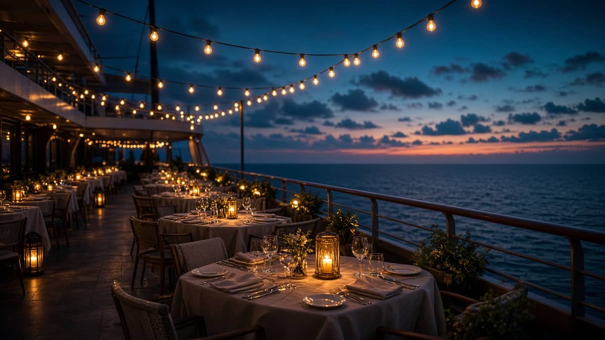Ambiance d'événement sur le pont de croisière
